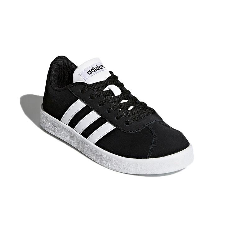 (GS) adidas VL Court 2.0 J 'Black White' Kids' DB1827