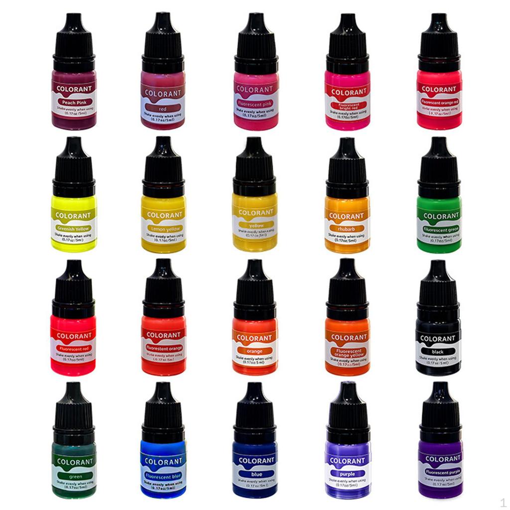 Candle Dye 20 Colors,Liquid Crafting,Multipurpose Concentrated for DIY Making Supplies