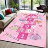 Pink City Carpet for Girls Room Decor Hopscotch Game Kids Play Mat Nursery Living Room Rug Floor Mat Christmas Gift Idea