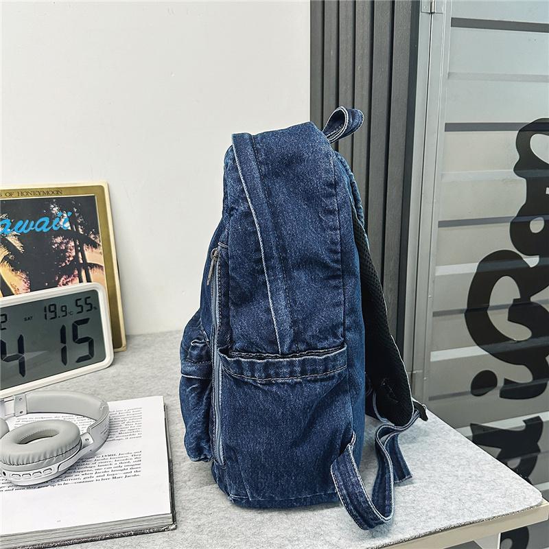 Džínový batoh Ležérní styl Unisex Školní taška Módní cestovní batoh