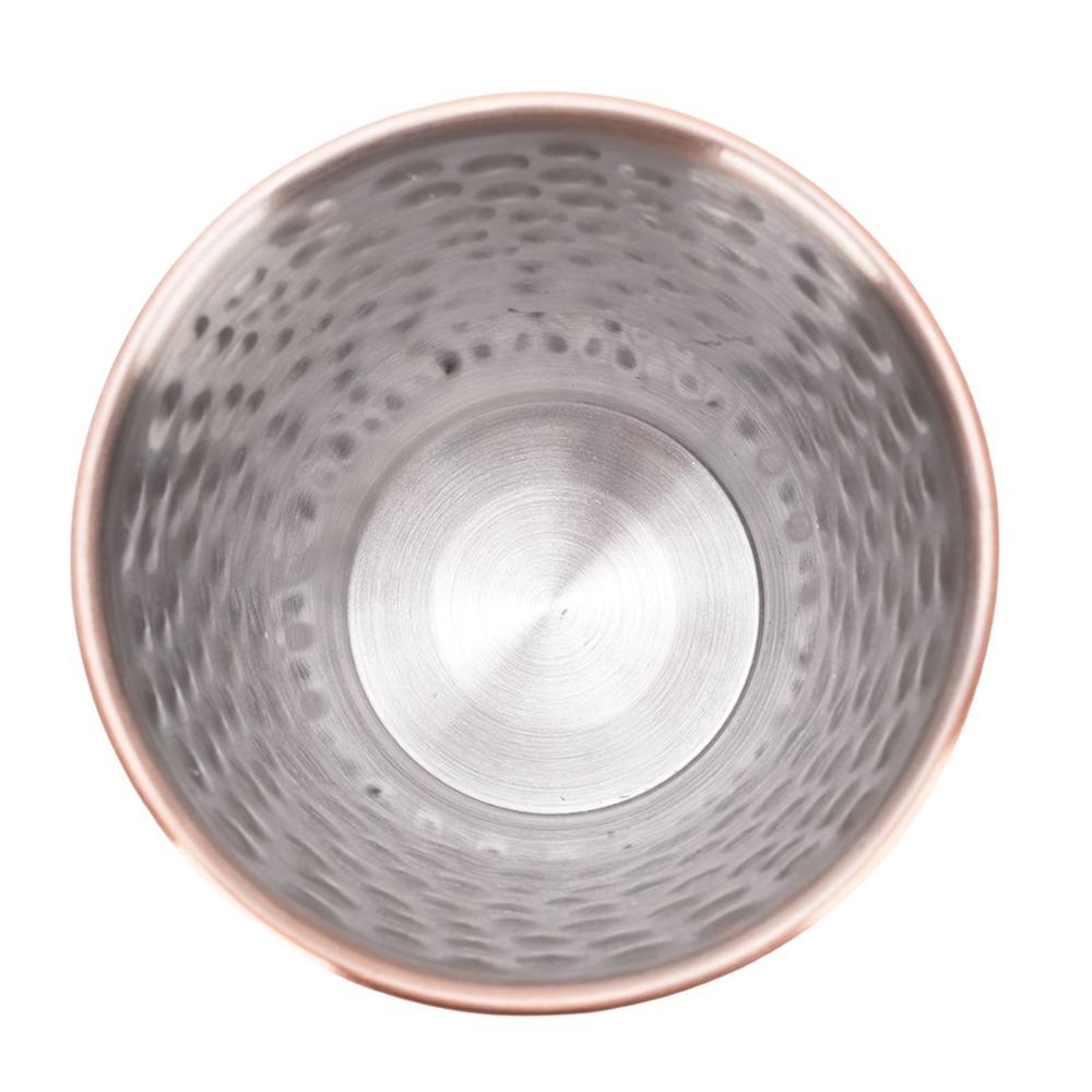 304 Stainless Steel Hammered Drinking Cup Copper Plated Insulated Cocktail Cup Home