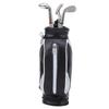 Mini Desktop  Golf Bag Pen Clock  Zinc Alloy PU Leather with Golf Pens Souvenir Set GiftBlack