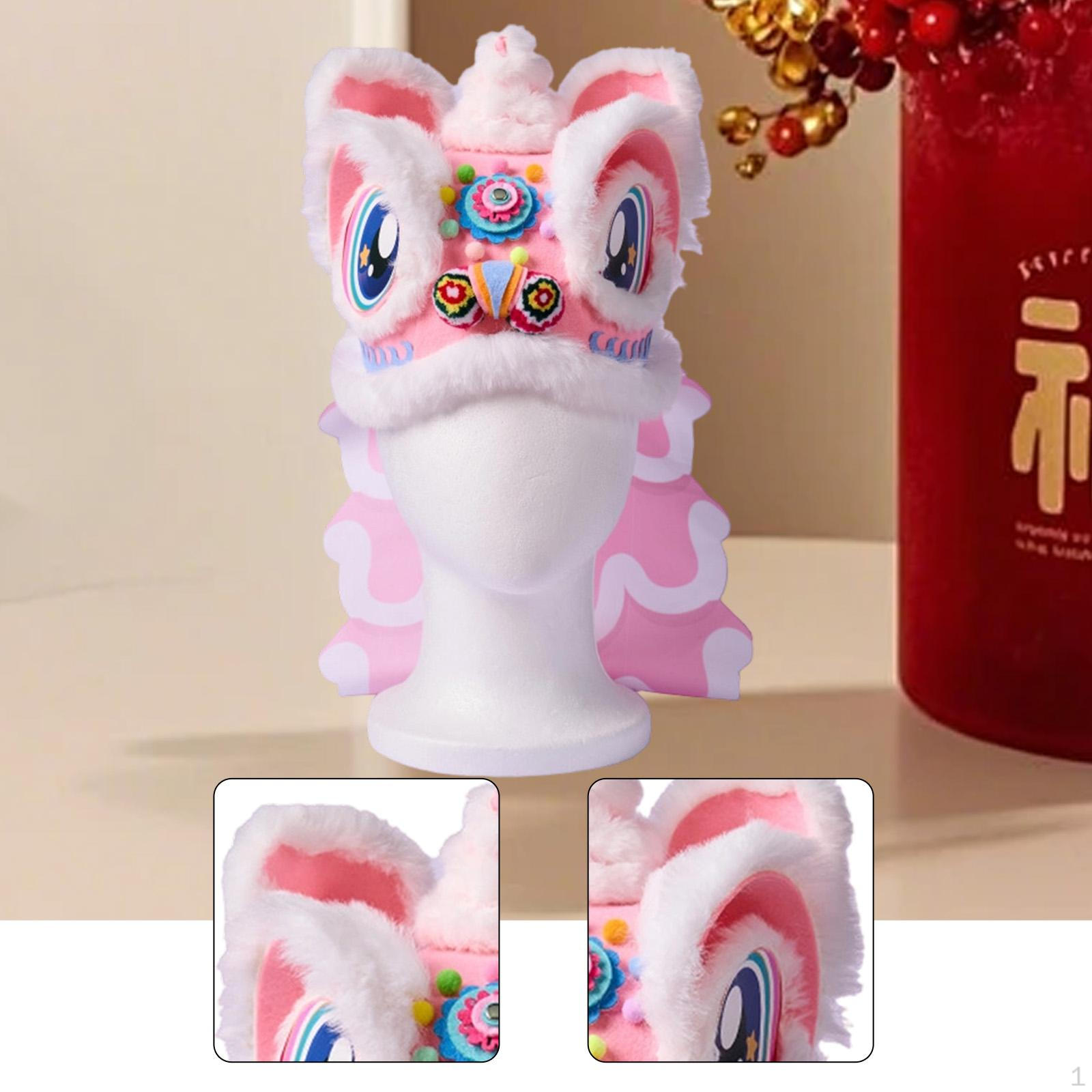 

Craft Kit for A Lion Dance Hat The Spring Festival, Photo Prop And Decoration Year s pink