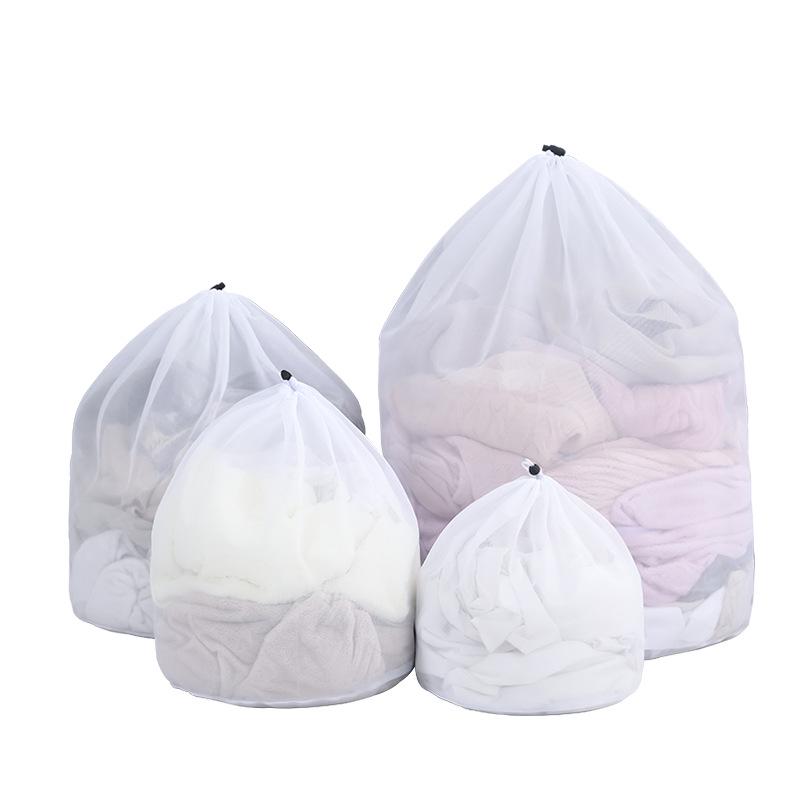 Customizable Large Laundry Mesh Bag - Machine Washable, Drawstring Closure, Fine & Coarse Mesh Options, Special Thickened