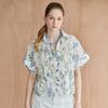 Botanical Flower Punching Shirt Blouse Zf08qb021nh