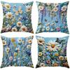 Vibrant Floral Butterfly Pillow Covers - Enchanting Garden-Inspired DecorLiving Room Sofa Cushion Cover, Bedroom Room Decoration