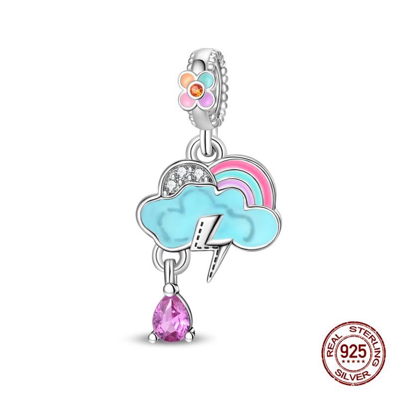 Original Charms Copper Hand Picking Star Safety Chain Charms Bead Fits 3Mm Original Bracelet Women Diy Jewelry Gift