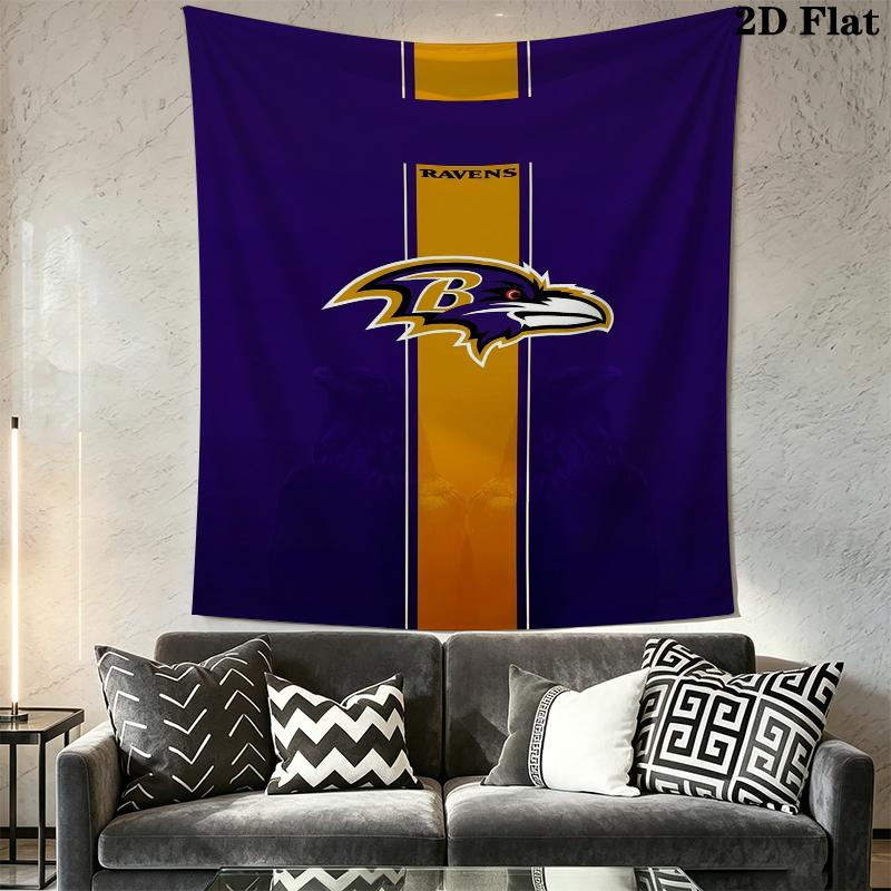 Baltimore Ravens Wall Tapestry Aesthetic Wall Hanging Printed Fabric Blanket Decorative Tapestries for Bedroom Living Room Home Decor