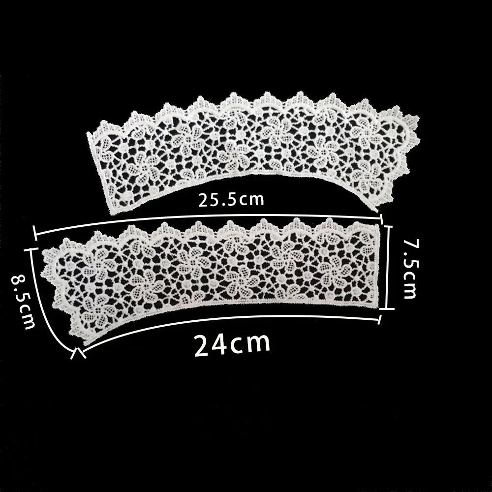sales of 1-10 pieces Black and white embroidery hollowed out Shredded milk decoration DIY sewing lace accessories