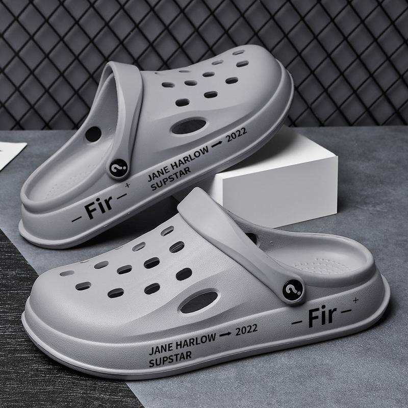 

Летние повседневные сандалии, мужская универсальная износостойкая обувь, модные сандалии для пар, мужские пляжные сандалии Baotou, обувь с полой дышащей сеткой 42 серый