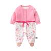 Baby Jumpsuit Spring and Autumn Pure Cotton Long-Sleeved Newborn Baby Jumpsuit with Foot Cover Children's Pajamas Romper with Foot Cover