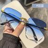 Vintage Frameless Sunglasses New Summer Sun Visors Square Sunglasses for Woman Lenses UV400 Women Sunglasses
