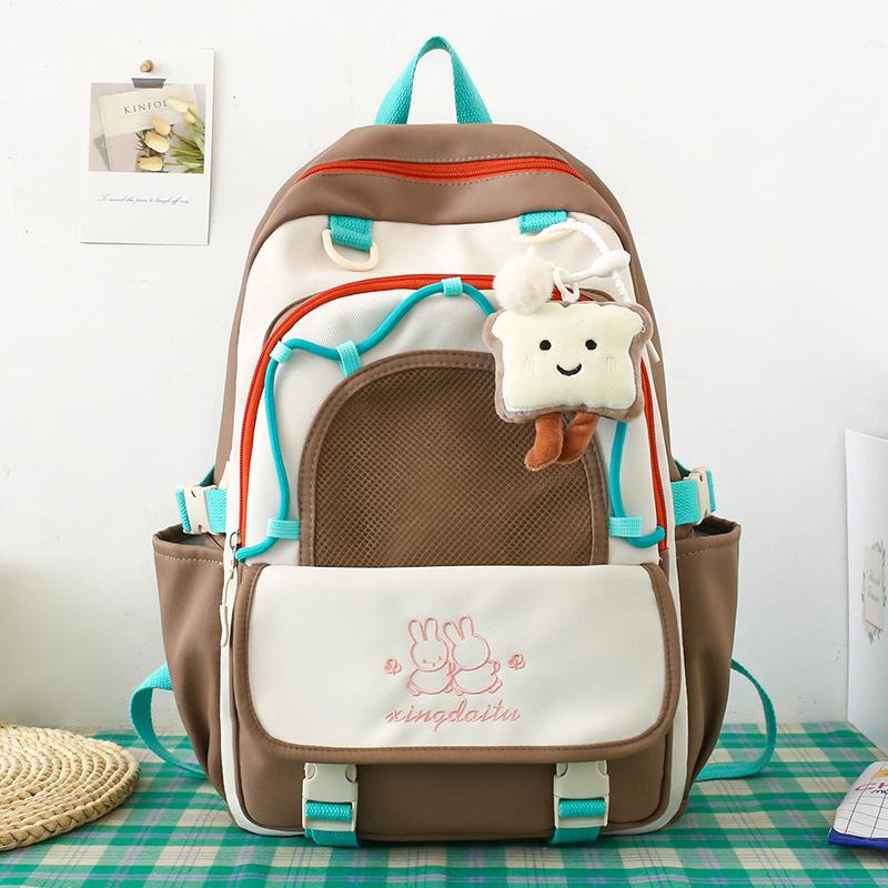 Children's Schoolbags  Elementary School Students  Junior High School Girls  High School Students Splicing Backpacks