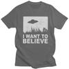 2026 Stylish Male The X Files I Want To Believe T-shirt Men Women O-Neck T Shirt Alien UFO Area 51 Tshirt Animal Harajuku Streetwear Short Sleeve Tee