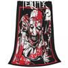 Terrifier 2 Movie Art The Clown Blanket Coral Fleece Plush Decoration Breathable Throw Blanket for Bedding Plush Thin Quilt