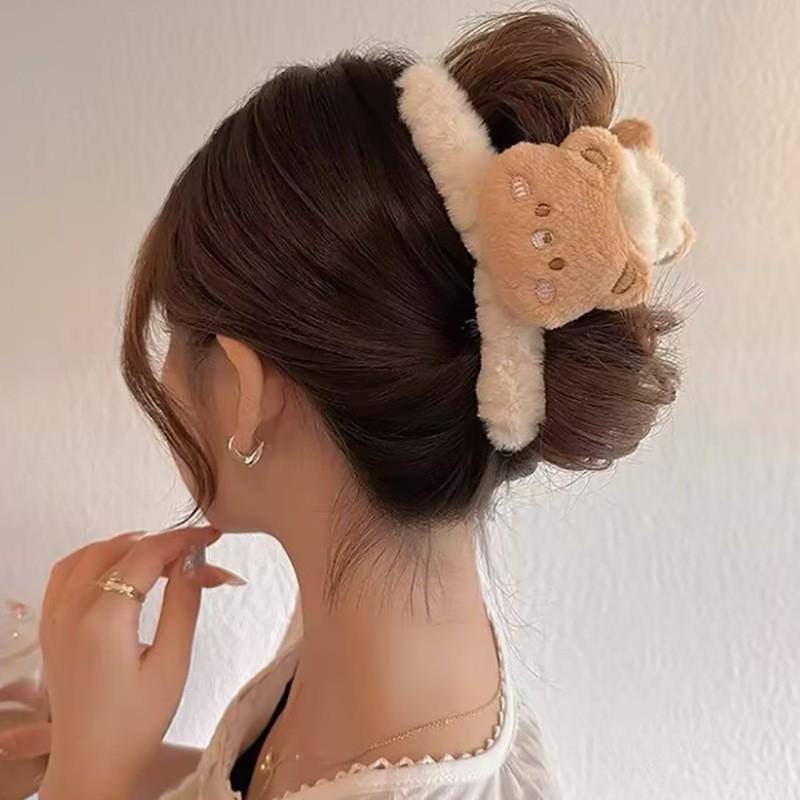 Cute Plush Cartoon Hair Clip, Suitable For Women's Hair Accessories