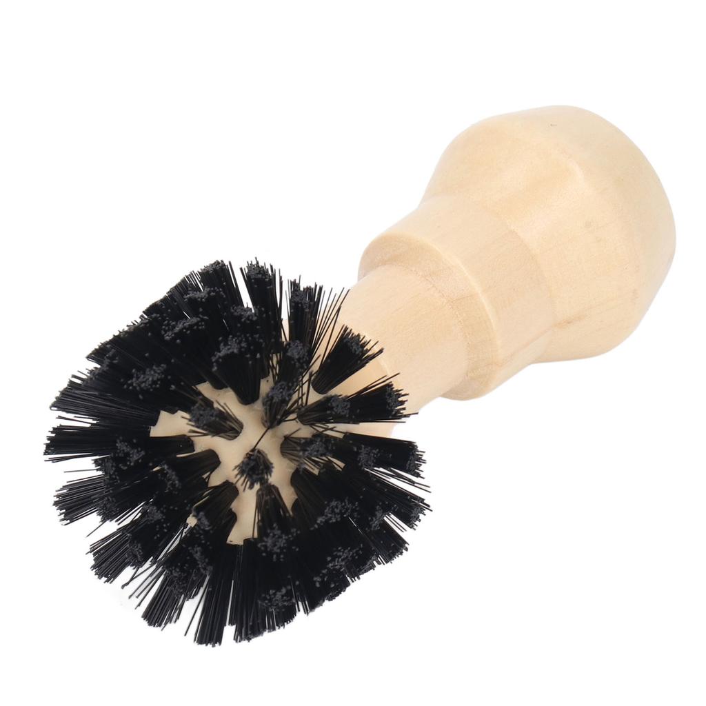 Kartáč na portafiltr s dřevěnou rukojetí Účinný nástroj na čištění košíku portafiltru na kávu pro domácnost