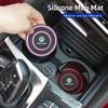 Car-Mounted Silicone Material Double-Ring Water Cup Coaster Anti-slip For VW Passat Golf Tiguan Polo Scirocco Touareg TouranOJ2