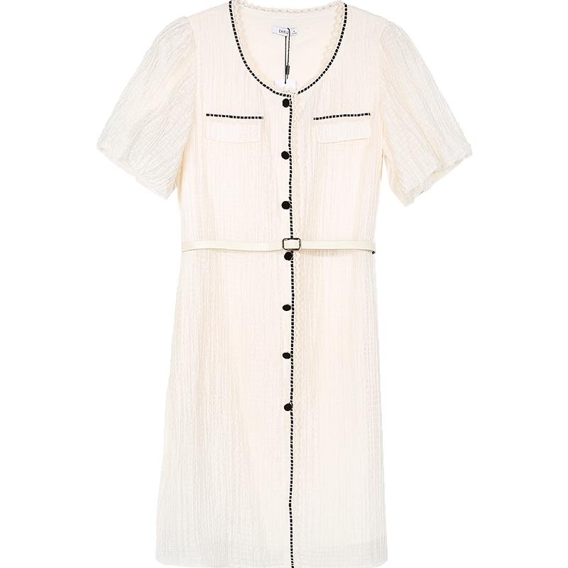 

Женское летнее миди-платье Betu с круглым вырезом и цветовыми блоками M