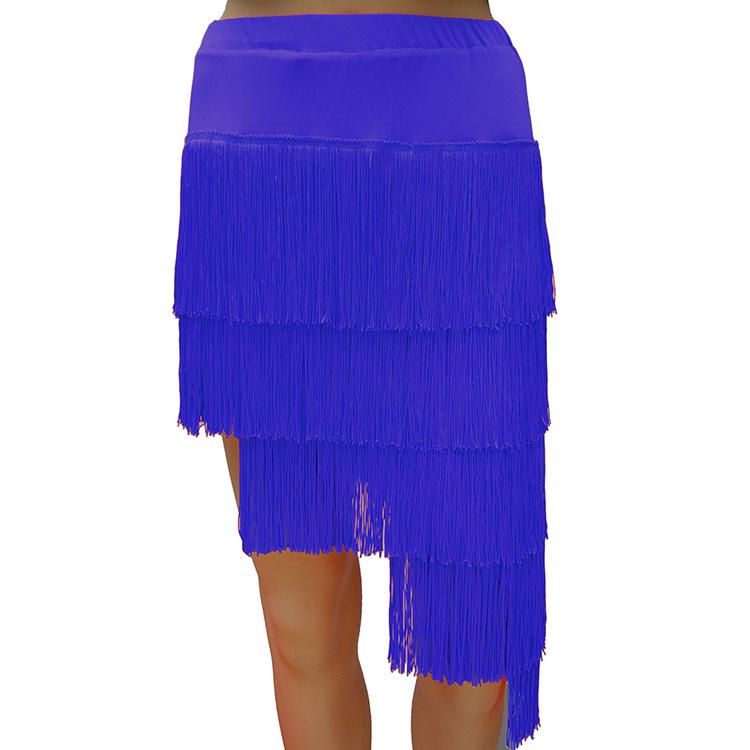 Women's Summer Tassel Square Dance Miniskirt - Irregular Latin Half-Length Skirt