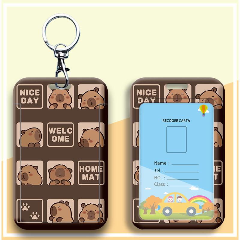 Student Cartoon Lanyard ID & Card Holder for Bus, Subway, Water, and Work Badge