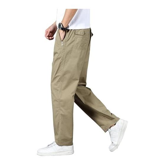 [Kayiyasu] Men s Chino Pants, Large Size M-6XL, Easy, Long Pants, Bottoms, Work Pants, Cotton, Elastic Waist, Casual, Loose