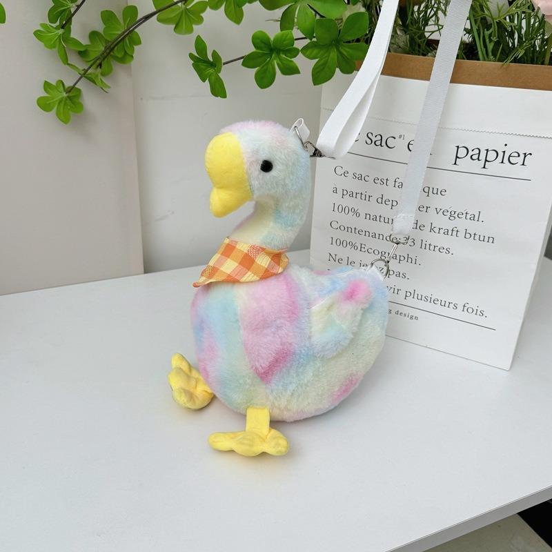 Big White Goose Messenger Bag New Cartoon Cute Duck Shoulder Bag Soft Cute Girl Plush Doll Satchel