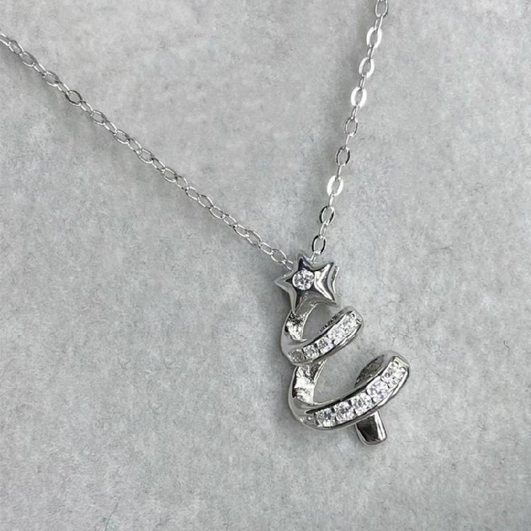 Trendy Chain Necklace Elegant Fashion Necklaces Christmas Tree Pendant Necklace