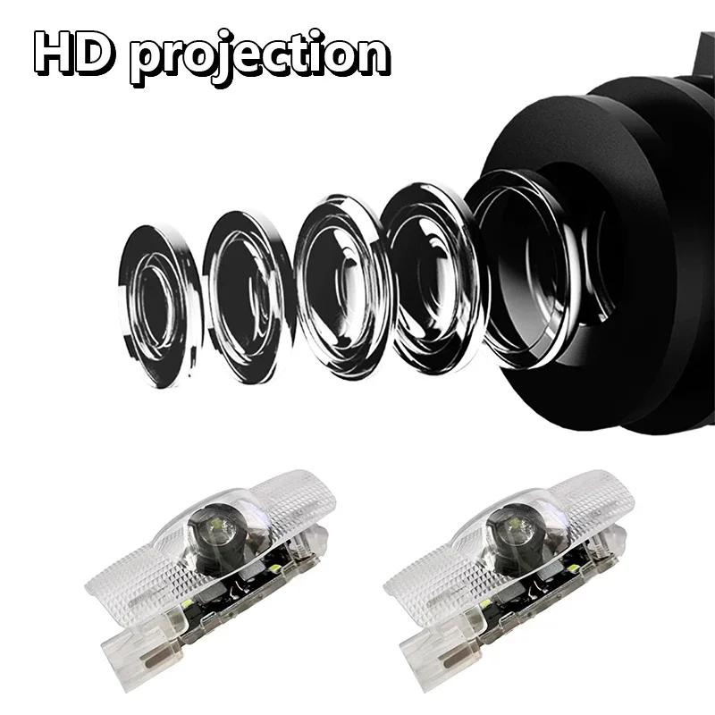 Car LED Door Warning Light Laser Projector Ghost Shadow Light Welcome Logo Lamp For Toyota Corolla RAV4 Camry Yaris C-HR Prius