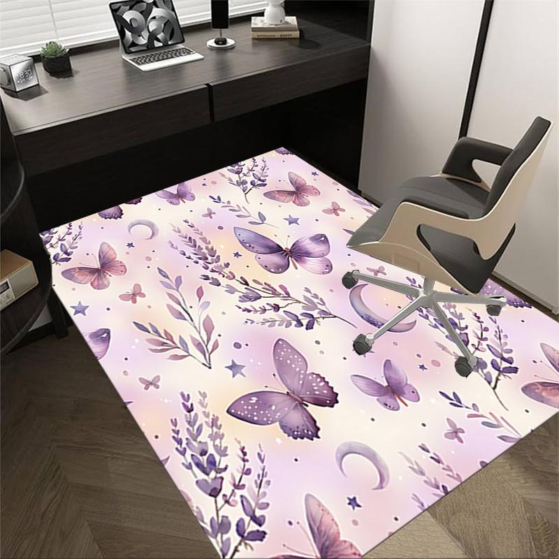 

1PC Butterfly Flowers Extra Large Non-Slip Floor carpet, Office, family, bedroom, Studio - Large Area Rug,Longlasting Material-K0367 60cm by 90cm