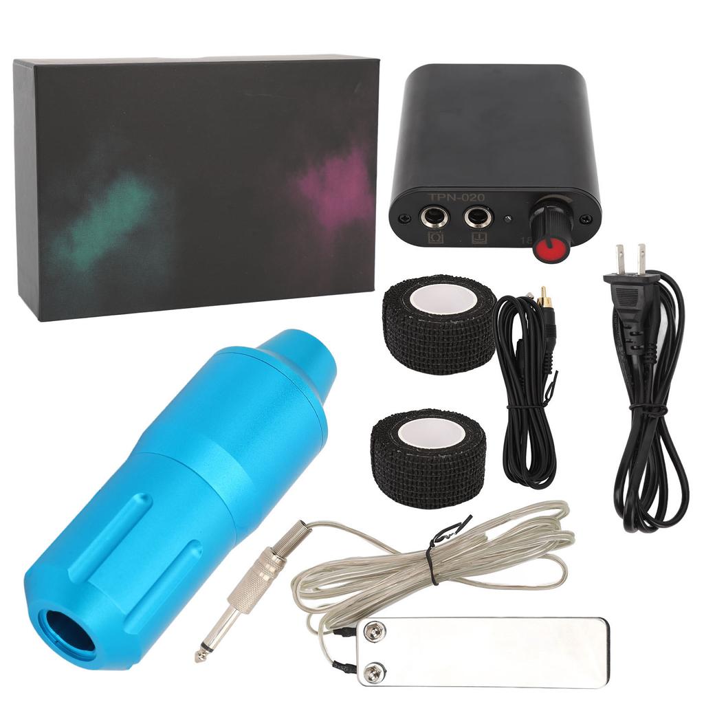 Rotary Tattoo Pen Kit Complete Portable Liner Shader Tattoo Power Supply Kit for Beginners 90‑265V