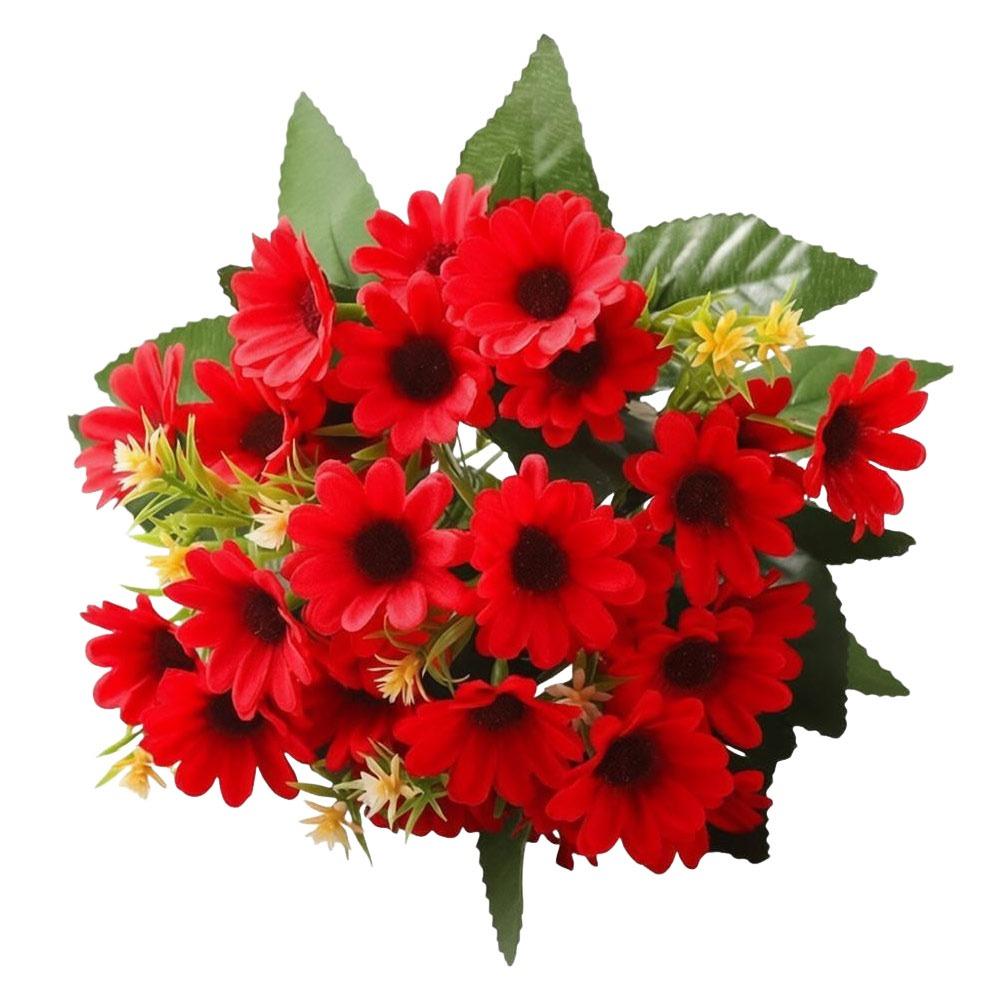 Fashion 20 Heads Artificial Flowers DIY Flower Silk Sunflowers Bouquets Multicolor Floral Arrangement Fake Flowers Party Decor