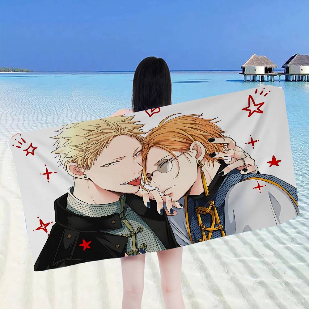 Japanses Cartoon Given Anime Beach Swimming Towel Soft Absorbent Washcloth Children's Gifts for Kids Travel Camping Gym