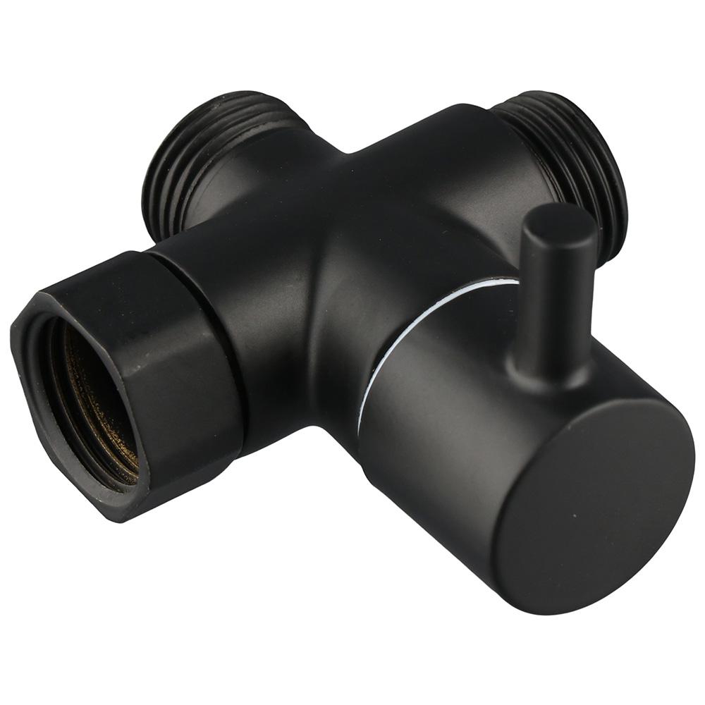 G1/2" Water Diverter 3-Way Flow Control Valve Shower Arm Diverter Valve  Hand Held Showerhead