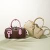 Spring Bowling Bag Commuting Versatile Texture Mobile Phone Messenger Bag Cowhide Large-capacity Commuting Cowhide Handbag