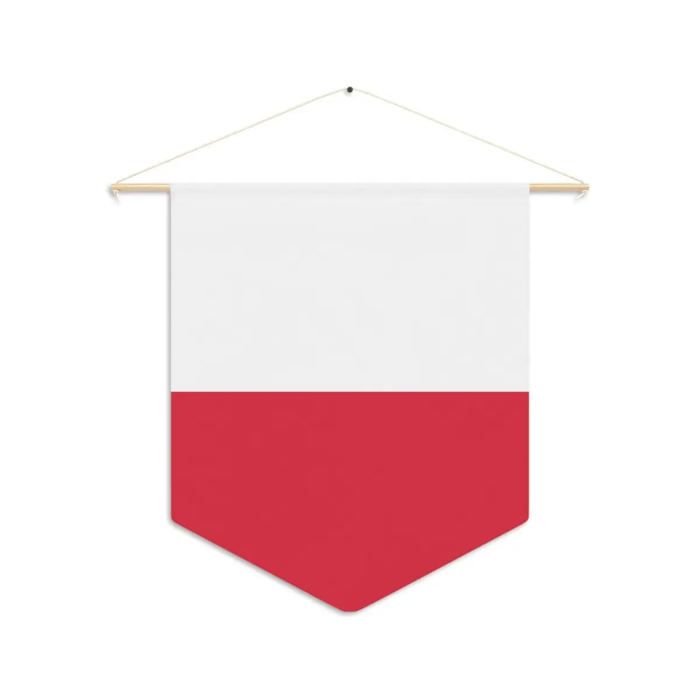 Fanion – Drapeau de la Pologne – 30 x 45 cm – Polyester – À Suspendre – Pixelforma