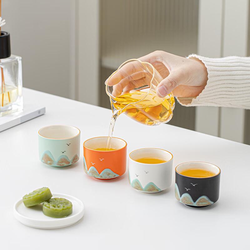 Minguan Landscape Ceramic Teacup Gift Set