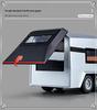 1:32 Tesla Pickup Truck Toy with Caravan: Alloy Pull-back Model with Sound, Light, and Opening Doors