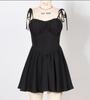 Spring/Summer Fashion: Sexy Strapless Waist-Cinching Lace-Up Short Dress for Women