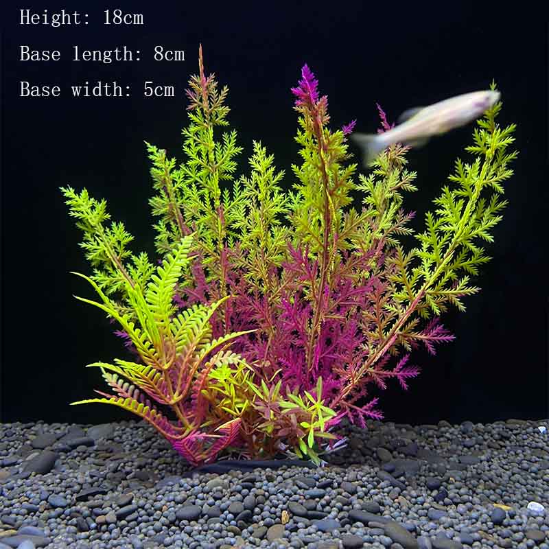 Plantas Artificiais Subaquáticas de Plástico Aquário Tanque de Peixes Aquático Arbusto Falso Grama Aquática Verde Decoração de Simulação de Visualização
