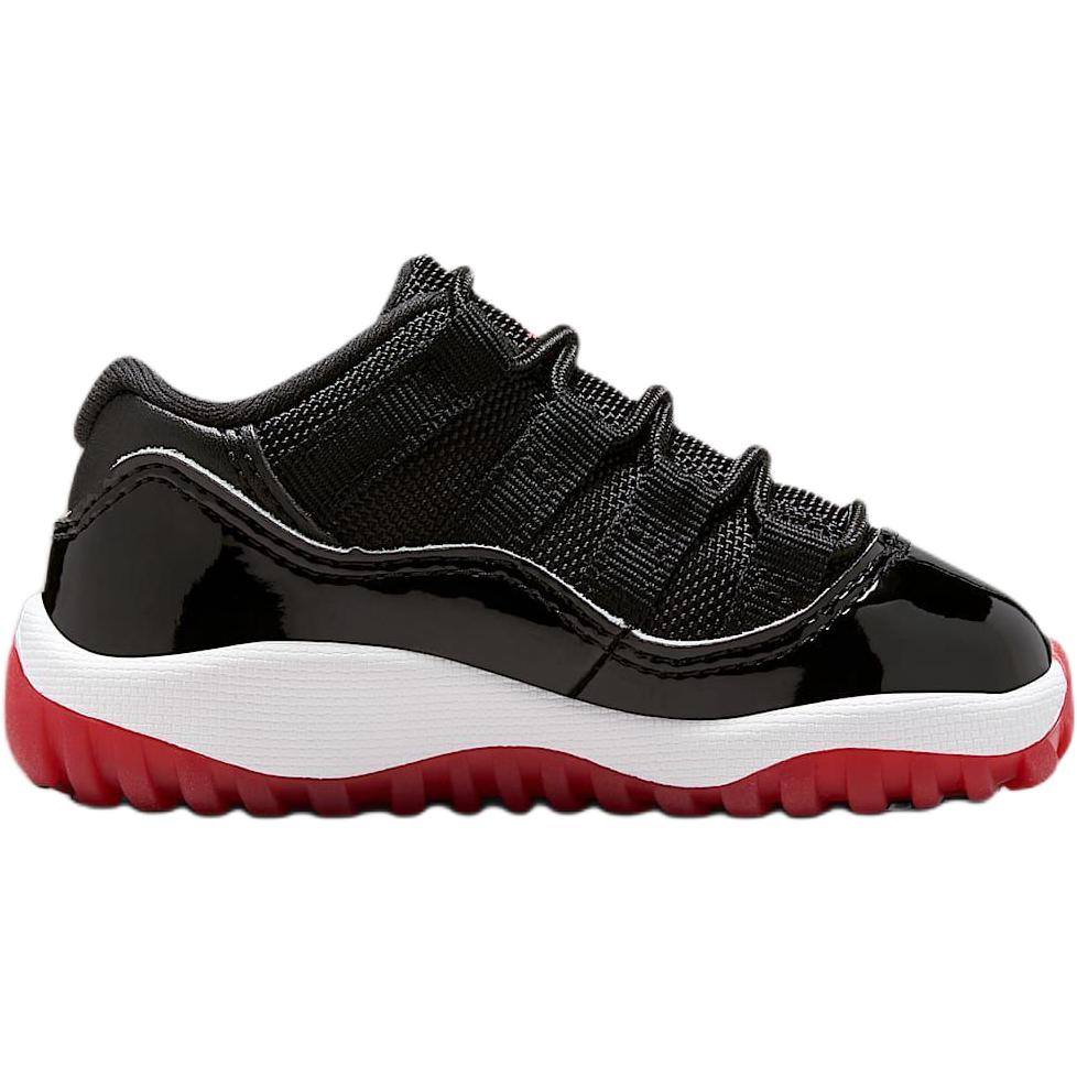Air Jordan 11 Retro Low TD Bred 2025 Baby Sneakers Black White Varsity-Red FV5120-006