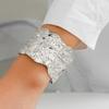 Punk Hip Hop Uneven Bracelet Bangles For Women Statement Alloy Cuff Opening Rough Bangles Men Jewelry Party Steampunk