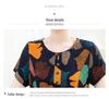 New Arrival Summer Cotton-Silk Knee-Length Loose Plus Size Short-Sleeved Dress for Mom