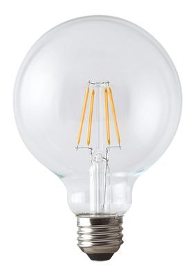 LED Ball Bulb, Filament Type LDG4L-GC40W-TM, Clear.