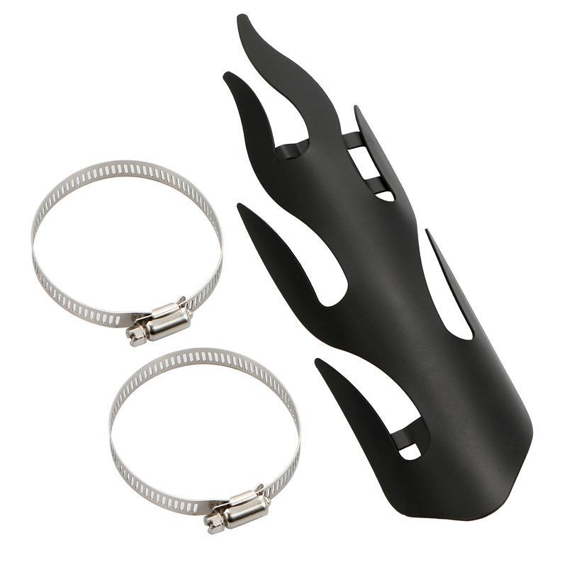 Flammestil motorsykkel eksosrør varmeskjold dekor lyddemper Anti-skallingsbeskyttelse Universal passform for Harley Custom Chopper Cruiser