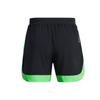 Under Armour Baseline Color Block Logo Print Elastic Waist 5 Inch Basketball Shorts Men Shorts Black 1380302-002