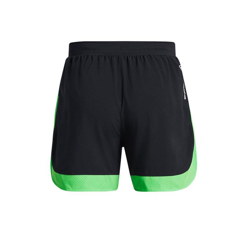 Under Armour Baseline Color Block Logo Print Elastic Waist 5 Inch Basketball Shorts Men Shorts Black 1380302-002
