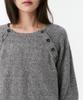 OHESHIO Button Detail Raglan Knit, Gray