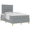 VidaXL Lit à ressorts avec matelas gris clair petit lit double en tissu 3339602