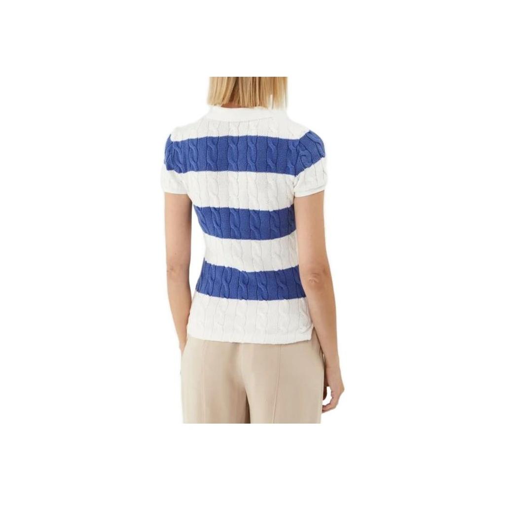Polo Ralph Lauren Color Block Gestreiftes Strick-Poloshirt Damen Tops Multicolor 211905926-003